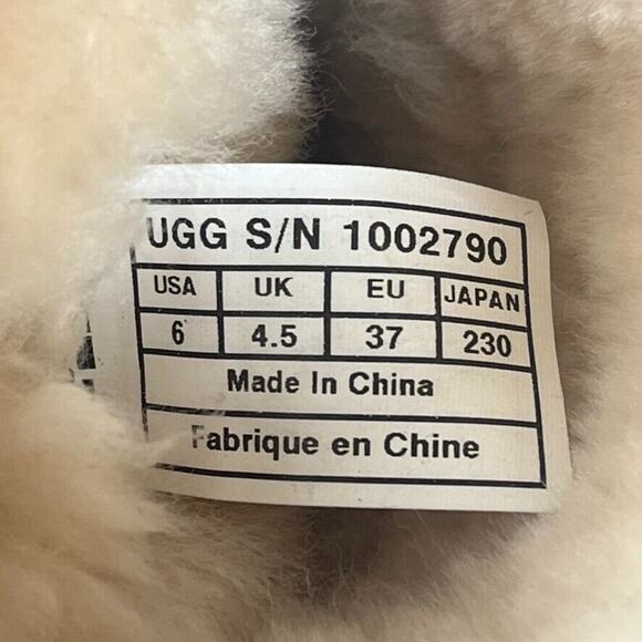 UGG Australia Boots Womens 6 Classic Short Leather Real Fur Zebra Print Lined - Picture 11 of 13